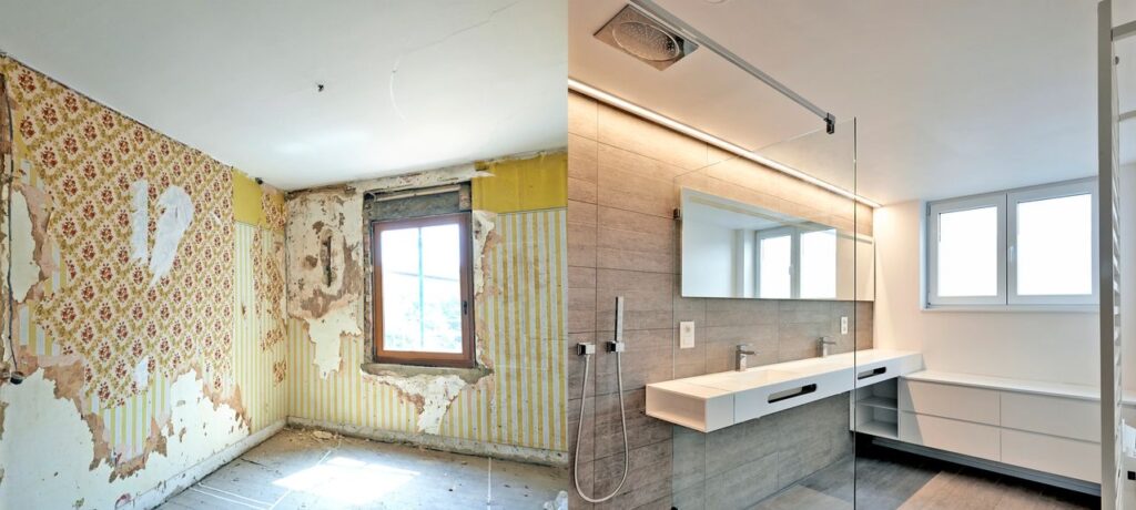 Renovation of a bathroom B